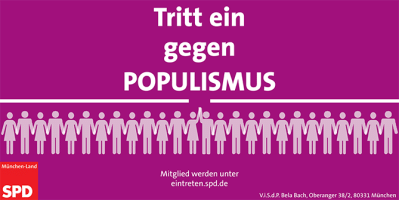 Tritt ein gegen Populismus