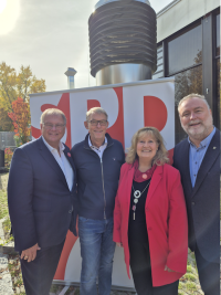 SPD-Landratskandidat Wolfgang Panzer, Arno Helfrich, Annette Ganssmüler-Maluche, Alexander Greulich