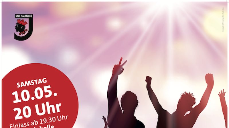 Veranstaltungsplakat "Samstagnacht in Ismaning"